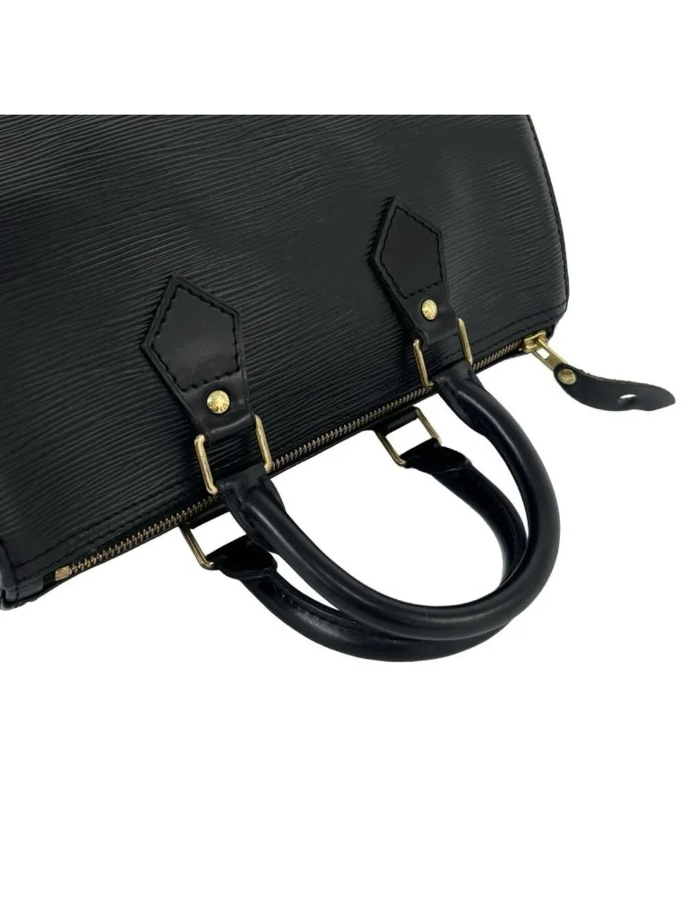 Louis Vuitton Vintage Speedy 25 Epi Leather Mini Boston Bag Noir